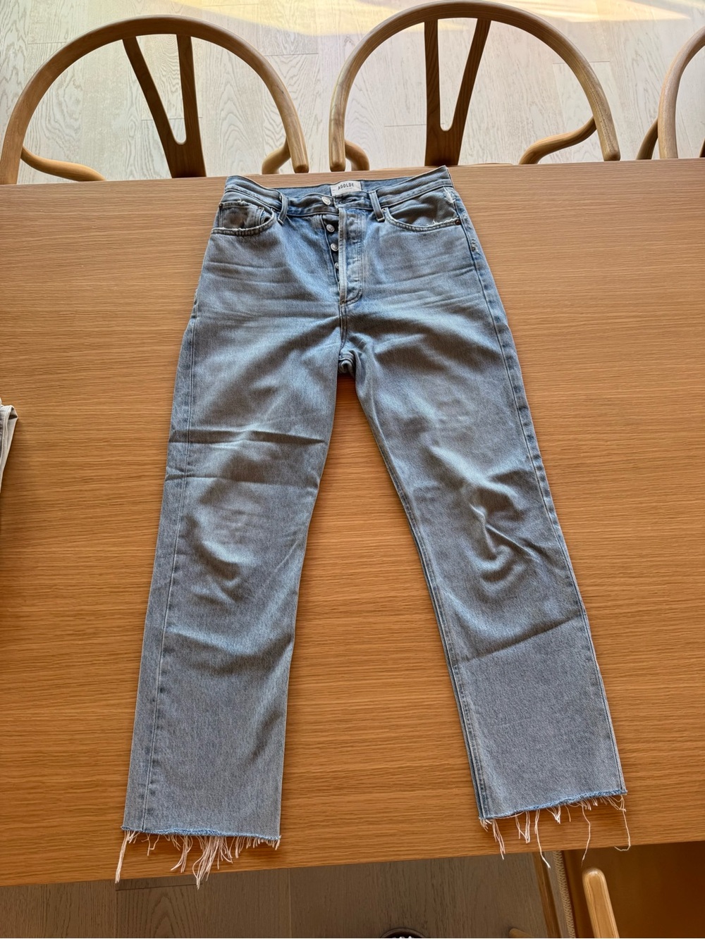 Agolde Light Blue Straight-Leg Jeans